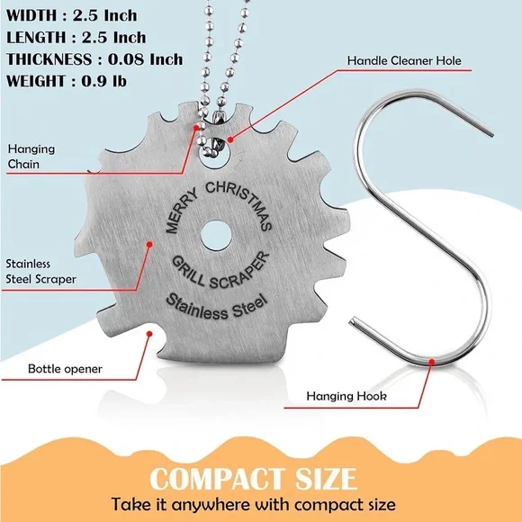 Grill Scraper Christmas Stocking Stuffer Gift - Picture 2 of 3